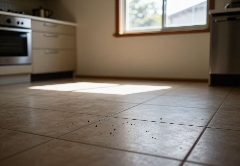 Clean, cockroach-free kitchen after treatment